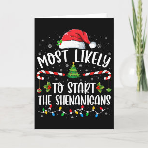 Cartão Mais Propenso a Iniciar o Natal da Família Shenani