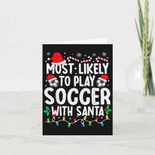 Cartão Mais Propenso a Jogar Futebol com o Papai Noel Cor