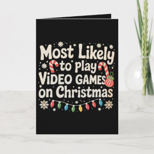 Cartão Mais Propenso a Jogar Video Games no Natal