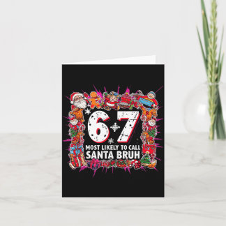 Cartão Mais Propenso a Ligar para Papai Noel 6-7 Seis Set