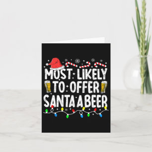 Cartão Mais Propenso a Oferecer uma Cerveja ao Papai Noel