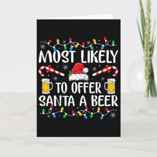 Cartão Mais Propenso a Oferecer uma Cerveja ao Papai Noel