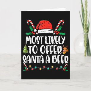 Cartão Mais Propenso a Oferecer uma Cerveja ao Papai Noel