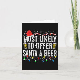 Cartão Mais Propenso a Oferecer uma Cerveja ao Papai Noel