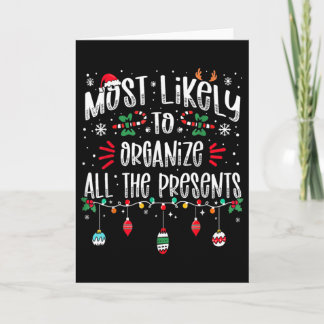 Cartão Mais Propenso a Organizar Todos os Presentes Famíl
