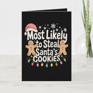 Cartão Mais Propenso a Roubar os Biscoitos de Natal do Pa