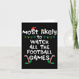 Cartão Mais Provável Assista Futebol Da Família Natal M