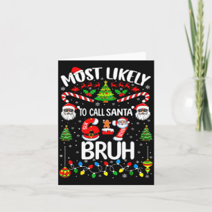 Cartão Mais Provável Chamar Papai Noel 67 Seis Sete Bruh