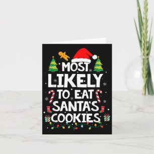 Cartão Mais Provável De Comer Os Biscoitos De Natal Do Pa