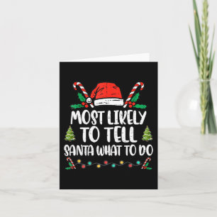 Cartão Mais Provável De Dizer Ao Papai Noel O Que Fazer F