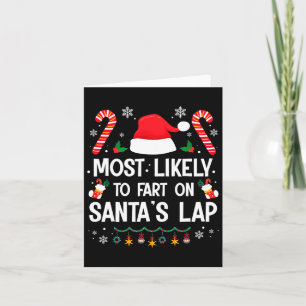 Cartão Mais Provável de Peidar no Colo de Papai Noel Dive