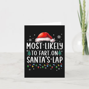 Cartão Mais Provável De Pôr Gás No Colo De Papai Noel Div