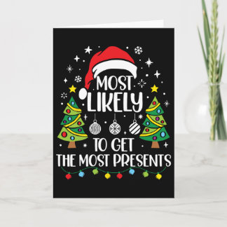 Cartão Mais Provável De Receber Mais Presentes Família Na