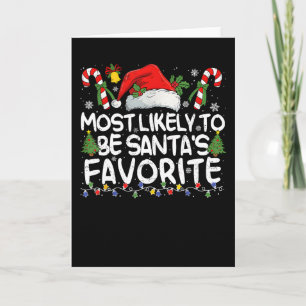 Cartão Mais Provável de Ser a Família de Natal Favorita d