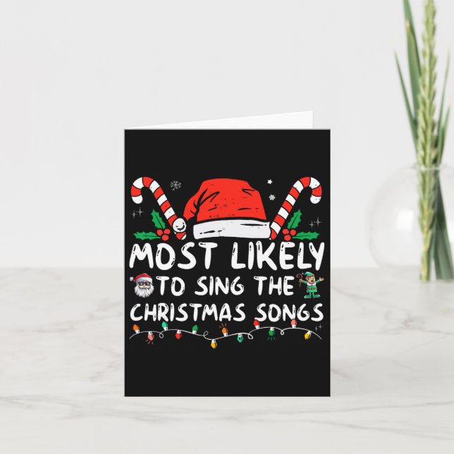 Cartão Mais Provável Para Cantar O Natal (Frente)
