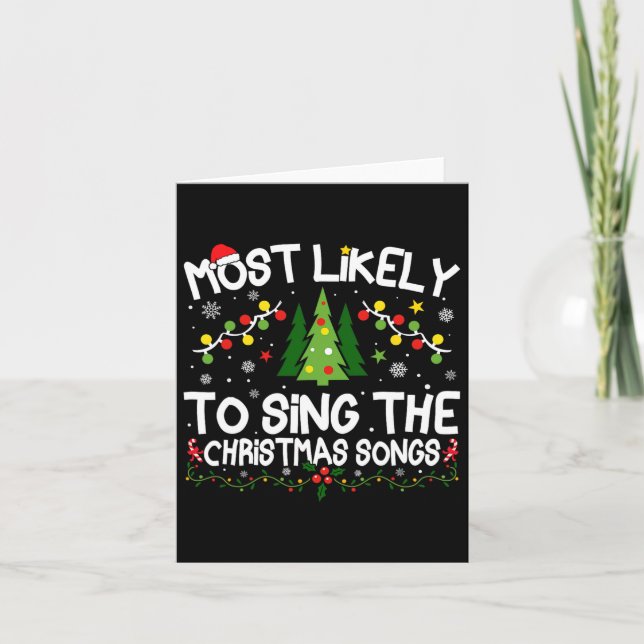 Cartão Mais Provável Para Cantar O Natal (Frente)