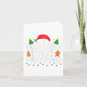 Cartão Mais Provável Para Comer A Família De Natal Santas