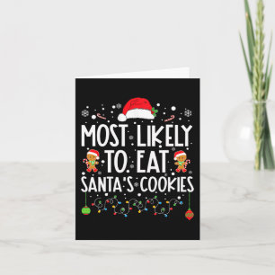 Cartão Mais Provável Para Comer Cookies De Papai noel