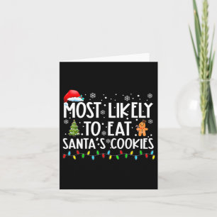 Cartão Mais Provável Para Comer Cookies De Papai noel Div