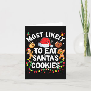 Cartão Mais Provável Para Comer Famílias De Natal De Cook
