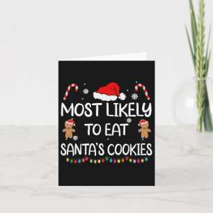 Cartão Mais Provável Para Comer O Natal Da Família Santas