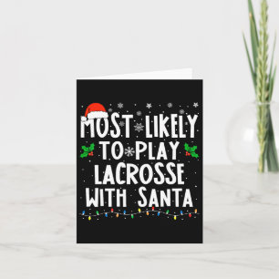 Cartão Mais Provável Para Jogar Lacrosse Com Papais noeis