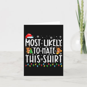 Cartão Mais Provável Para Odiar Este Natal De Família.