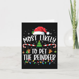 Cartão Mais Provável Para Pet Da Família De Natal Da Rebe