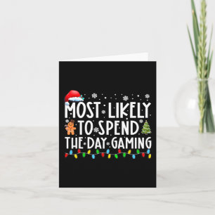 Cartão Mais Provável Passar o Dia Jogando Gamer Diversão