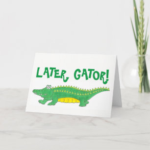 Cartão Mais tarde, Gator, sentiremos sua falta de crocodi