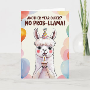 Cartão Mais Um Ano? Sem Prob-Lama! - Cute Llama