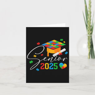 Cartão Mais velho Autista quebra-cabeça 2025 Graduação do