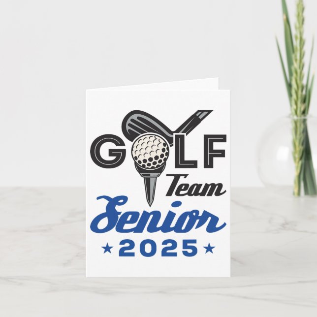 Cartão Mais velho Da Equipe Golf 2025 Graduação Noite Cl  (Frente)