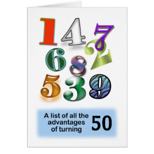 Cartão Mais velho uma lista de vantagens de virar (qualqu