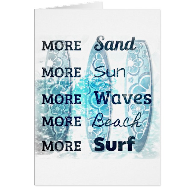 Cartão Mais vida na praia (Frente)