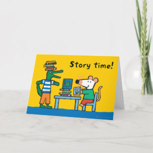 Cartão Maisy e Amigos Aproveitem a Biblioteca