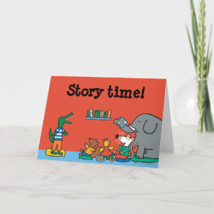 Cartão Maisy e Amigos riem na hora da história