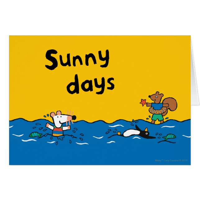 Cartão Maisy vai nadar na praia (Frente Horizontal)