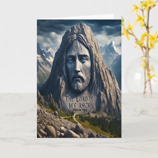 Cartão Majestade Da Montanha O Senhor É Minha Pedra (Flor Amarela)