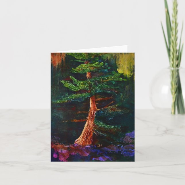 Cartão Majestic Pine Tree Art Card (Frente)