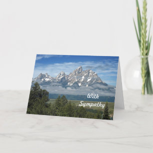 Cartão Majestic Teton Mountains Photo Sympathy