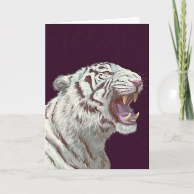 Cartão Majestic White Tiger – Greeting Card (Frente)