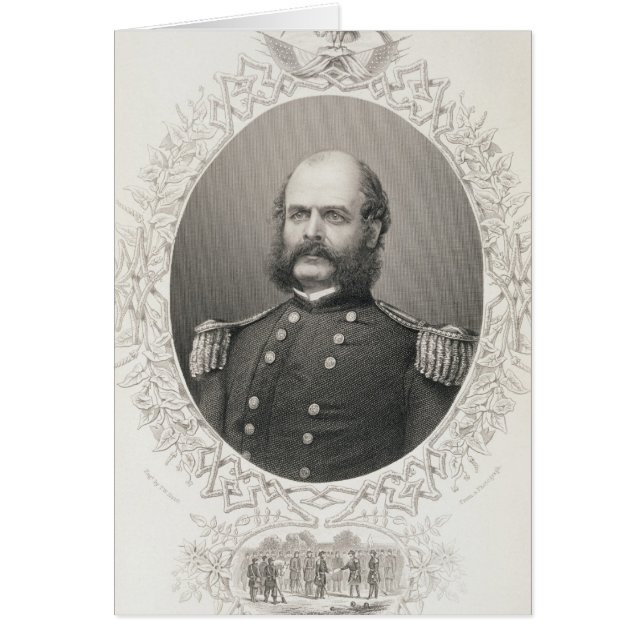 Cartão Major-General Ambrose Everett Burnside (Frente)