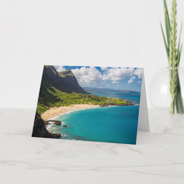 Cartão Makapuu Beach Coastline (Frente)