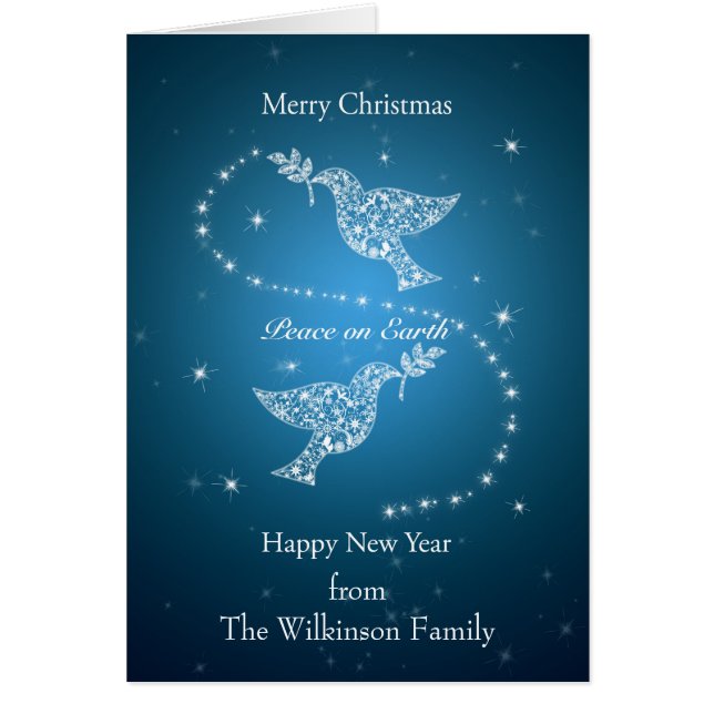 Cartão Make a Family Card, Doves of Peace Christmas (Frente)