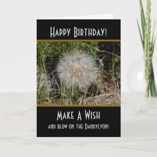 Cartão Make A Wish Dandylyon Birthday Card (Frente)