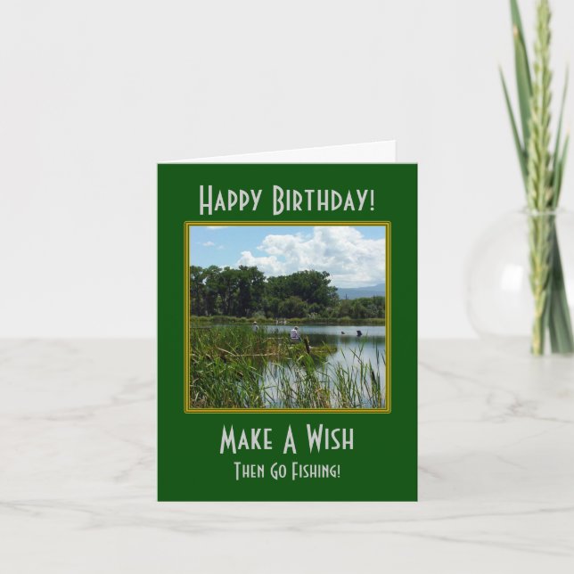 Cartão Make A Wish Fishing Birthday Card (Frente)