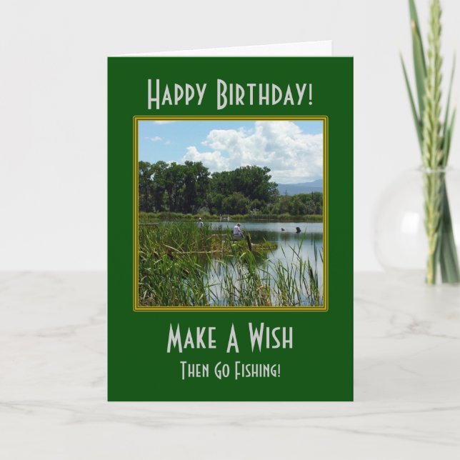 Cartão Make A Wish Fishing Birthday Card (Frente)