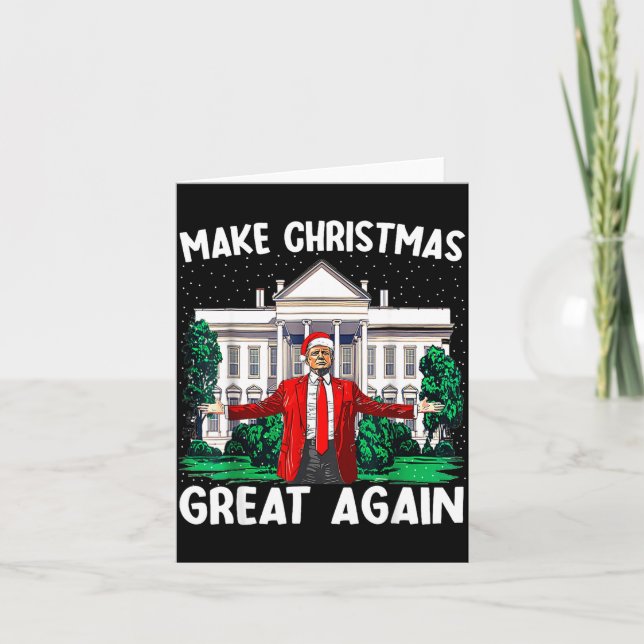 Cartão Make Christmas Great Again Xmas Funny Trump Pajama (Frente)