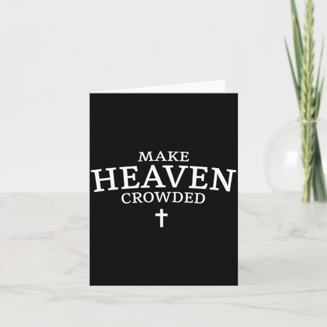 Cartão Make Heaven Crowded Cross - Minimalist Christian R (Frente)